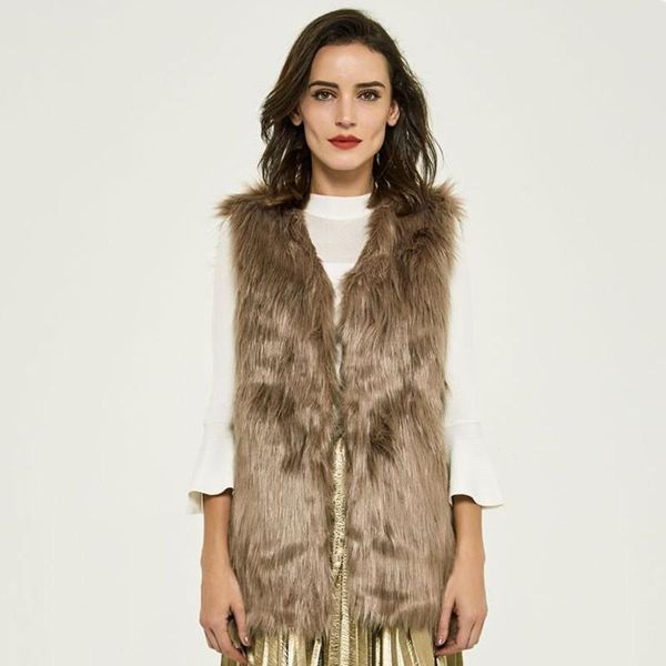 women's fur & faux jeanifel factory wholesale 2021 haining autumn and winter imitation vest middle long european american artif, Black
women's fur & faux jeanifel factory wholesale 2021 haining autumn and winter imitation vest middle long european american artif, Black