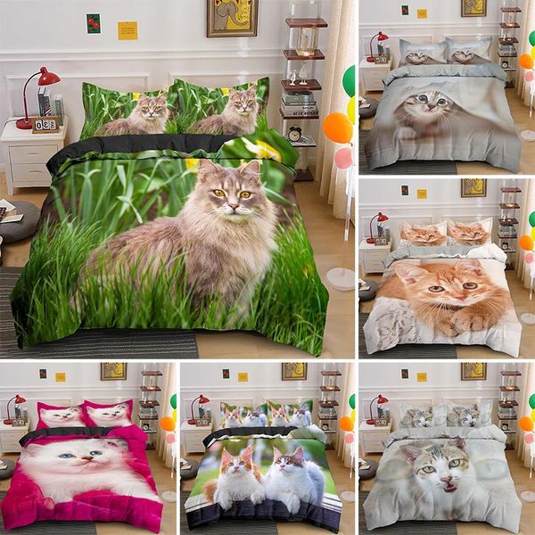 single king animal print bedding set cute lying cat pet duvet cover bedclothes and pillowcase kids quilt comforter covers
single king animal print bedding set cute lying cat pet duvet cover bedclothes and pillowcase kids quilt comforter covers