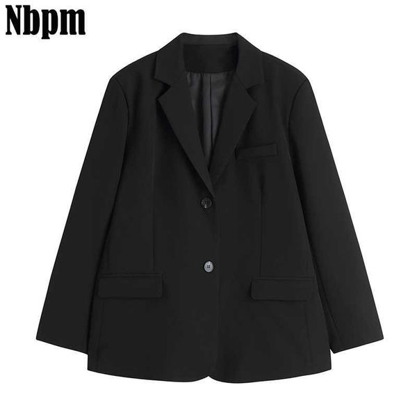 spring autumn jacket fashion solid color lapel female blazer women elegant vintage casual loose temperament coat 210529, White;black
spring autumn jacket fashion solid color lapel female blazer women elegant vintage casual loose temperament coat 210529, White;black