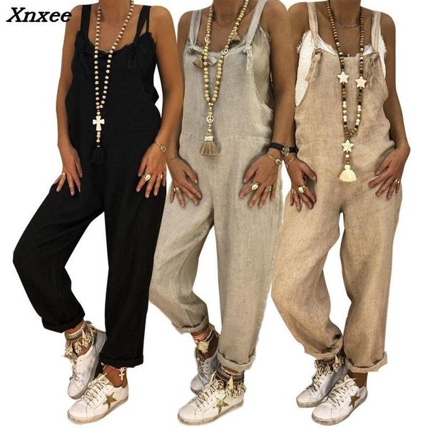 women's jumpsuits & rompers womens jumpsuit 2021 summer casual pockets sleeveless strap long playsuit solid loose overalls xnxee, Black;white
women's jumpsuits & rompers womens jumpsuit 2021 summer casual pockets sleeveless strap long playsuit solid loose overalls xnxee, Black;white