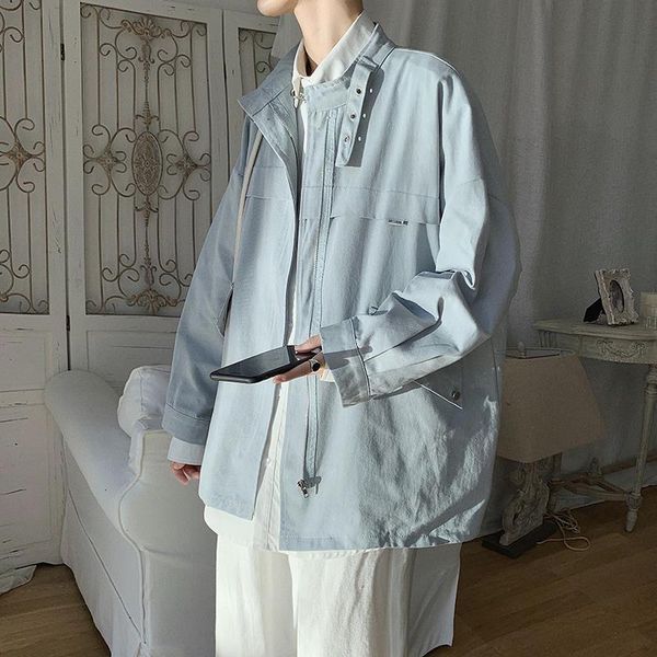 men's jackets hong kong style casual denim coat autumn fashion student loose jacket work clothes versatile, Black;brown
men's jackets hong kong style casual denim coat autumn fashion student loose jacket work clothes versatile, Black;brown