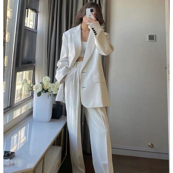 women's two piece pants 2021 women office white pink suit two-piece pantsuit elegant blazer female set casual loose jacket work clothes
women's two piece pants 2021 women office white pink suit two-piece pantsuit elegant blazer female set casual loose jacket work clothes