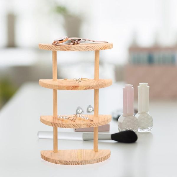 hooks & rails 1pc creative wooden jewelry display rack practical 4-tier glasses
hooks & rails 1pc creative wooden jewelry display rack practical 4-tier glasses