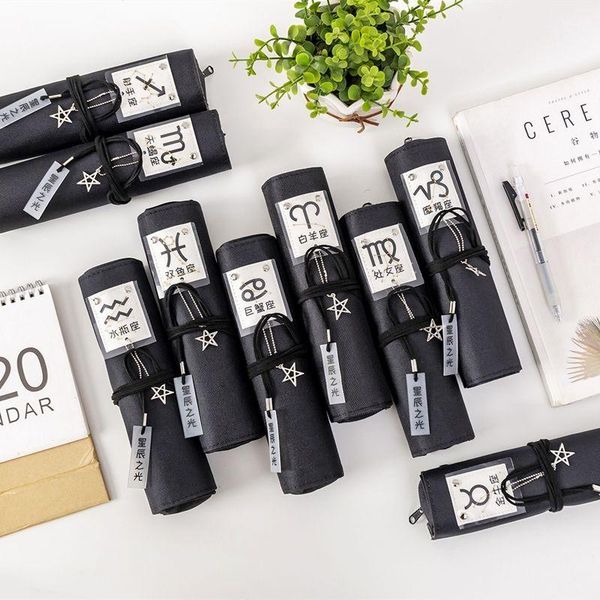 pencil bags korean stationery simple folding roll case twelve constellation for girls large capacity creative
pencil bags korean stationery simple folding roll case twelve constellation for girls large capacity creative