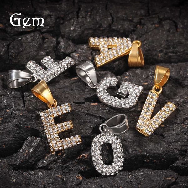 hip hop stainless steel diamond mini letter pendant trendy punk creative versatile necklace, Silver
hip hop stainless steel diamond mini letter pendant trendy punk creative versatile necklace, Silver