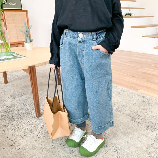 milancel 2021 spring new children jeans boys and girls korean wide leg denim cropped pants, Blue
milancel 2021 spring new children jeans boys and girls korean wide leg denim cropped pants, Blue