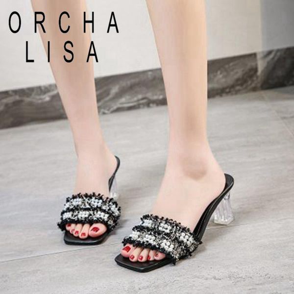 sandals orchalisa women 2021 open toe 7cm high strange heels transparent pearl soft stylish breathable big size 35-44 a3685, Black
sandals orchalisa women 2021 open toe 7cm high strange heels transparent pearl soft stylish breathable big size 35-44 a3685, Black