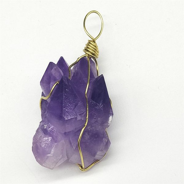 amethyst original stone pendant necklace steel wire winding natural irregular aura healing crystal gem quartz jewelry suitable for women and, Silver
amethyst original stone pendant necklace steel wire winding natural irregular aura healing crystal gem quartz jewelry suitable for women and, Silver