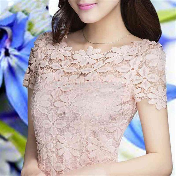 fashion lace women shirts short sleeve hollow out womens clothing plus size s-5xl women blusas, White
fashion lace women shirts short sleeve hollow out womens clothing plus size s-5xl women blusas, White