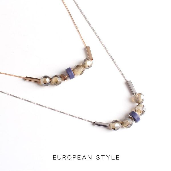 pendant necklaces fashion simple and elegant necklace for women malachite lapis lazuli double long chain clothing accessories 2021, Silver
pendant necklaces fashion simple and elegant necklace for women malachite lapis lazuli double long chain clothing accessories 2021, Silver