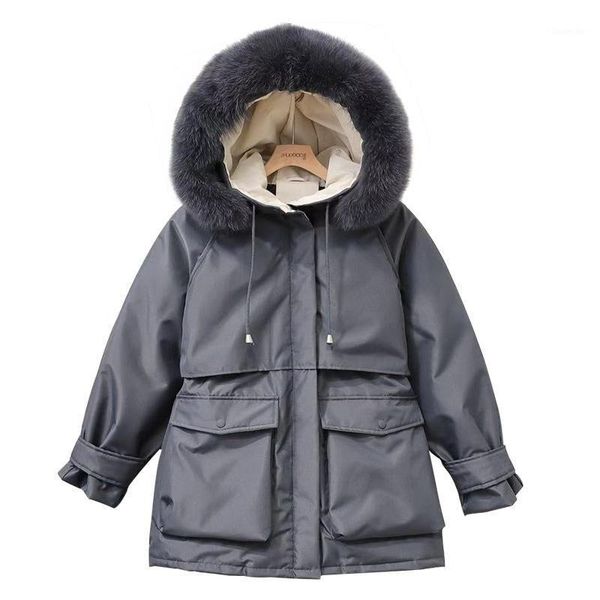 winter down coat women big fur collar hooded loose warm thicken fashion short big pockets white duck down puffer jacket female1, Black
winter down coat women big fur collar hooded loose warm thicken fashion short big pockets white duck down puffer jacket female1, Black