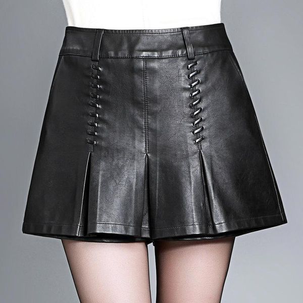 women's shorts shuchan high waist street korean skirts pu leather 2021 autumn winter short feminino big size 570, White;black
women's shorts shuchan high waist street korean skirts pu leather 2021 autumn winter short feminino big size 570, White;black
