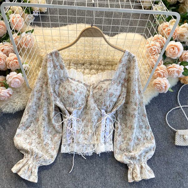 floral women white sweet square neck long puff sleeve ruched drawstring crop autumn woman party blouse 210601
floral women white sweet square neck long puff sleeve ruched drawstring crop autumn woman party blouse 210601