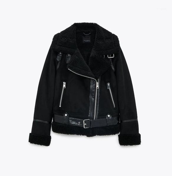 women's jackets 2021 winter loose artificial belt jacket thick casual retro suede lamb fur motorcycle coat crop1, Black;brown
women's jackets 2021 winter loose artificial belt jacket thick casual retro suede lamb fur motorcycle coat crop1, Black;brown