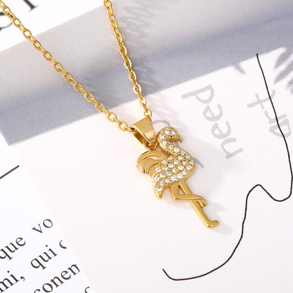 pendant necklaces animals stainless steel chain necklace for women man noble flamingo choker on neck gift punk jewelry, Silver
pendant necklaces animals stainless steel chain necklace for women man noble flamingo choker on neck gift punk jewelry, Silver