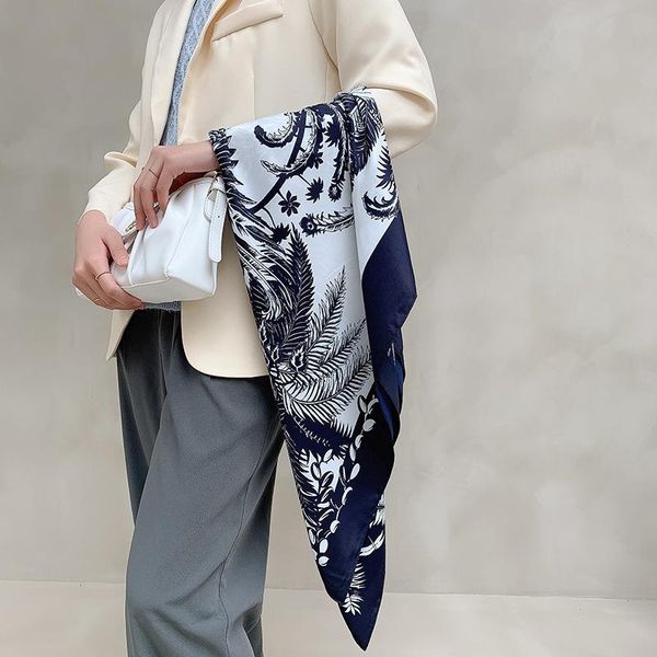 scarves 2021 spring women scarf quality shawl silk fashion headscarf beach sunscreen bag 90cm*90cm decorate, Blue;gray
scarves 2021 spring women scarf quality shawl silk fashion headscarf beach sunscreen bag 90cm*90cm decorate, Blue;gray