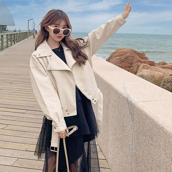 aibeautyer spring autumn women lapel black motorcycle jackets punk coat vintage zipper outwear faux leather short jacket
aibeautyer spring autumn women lapel black motorcycle jackets punk coat vintage zipper outwear faux leather short jacket