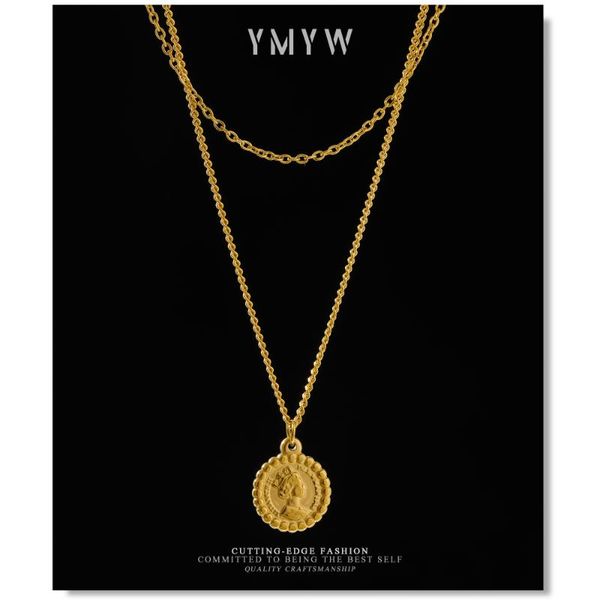 pendant necklaces ymyw statement portrait neckalce stainless steel double layered jewelry collar necklace 18 k metal accessories gift, Silver
pendant necklaces ymyw statement portrait neckalce stainless steel double layered jewelry collar necklace 18 k metal accessories gift, Silver