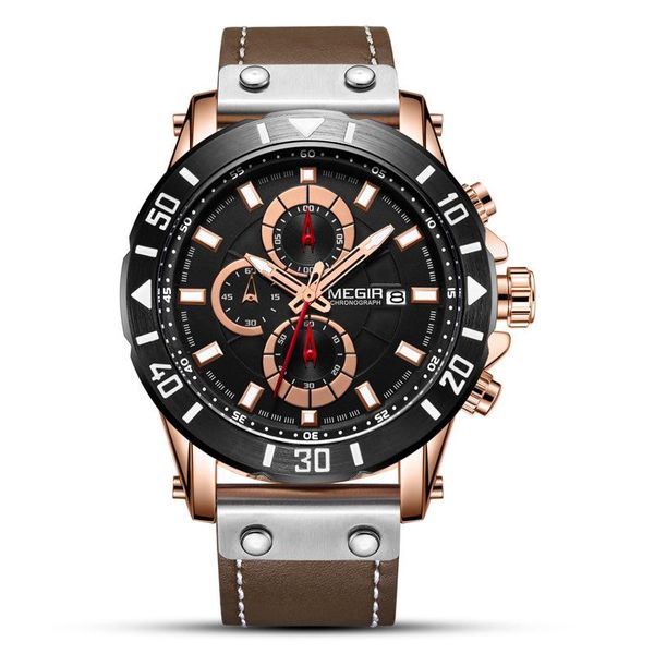 wristwatches megir 2081 mens watches chronograph clock leather waterproof casual sports watch luxury business quartz men, Slivery;brown
wristwatches megir 2081 mens watches chronograph clock leather waterproof casual sports watch luxury business quartz men, Slivery;brown