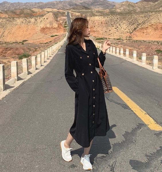 casual dresses outfit 2021 vintage dress female black long sleeve in charge show thin waist plaid restoring ancient ways, Black;gray
casual dresses outfit 2021 vintage dress female black long sleeve in charge show thin waist plaid restoring ancient ways, Black;gray