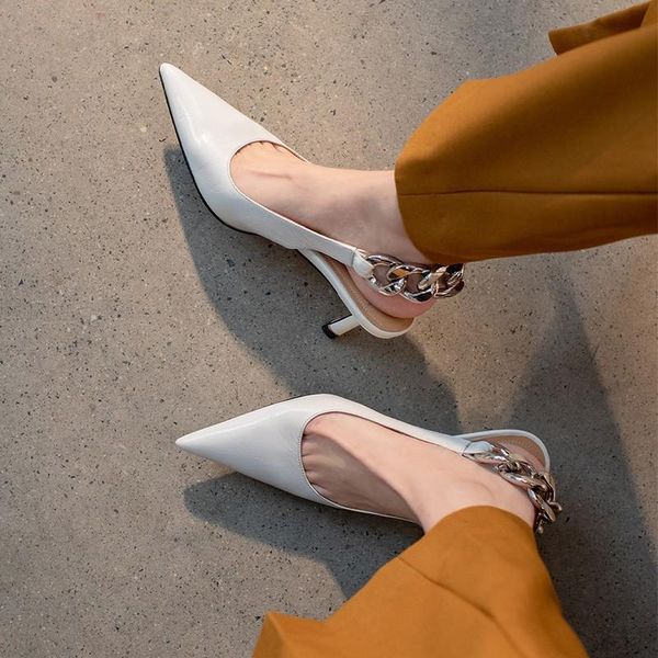 sandals women summer 2021 female shoes woman genuine leather pointed toe square high heels chain modern white size 40 41, Black
sandals women summer 2021 female shoes woman genuine leather pointed toe square high heels chain modern white size 40 41, Black