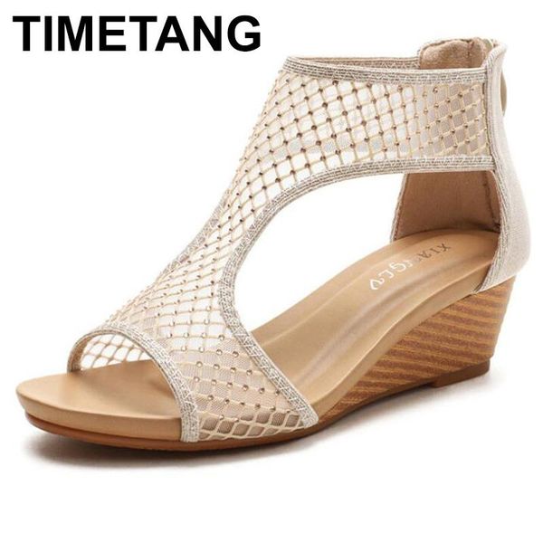 timetang fashion hollow out wedges shoes for women breathable mesh crystal sandals ladies plus size summer outdoor sandalias, Black
timetang fashion hollow out wedges shoes for women breathable mesh crystal sandals ladies plus size summer outdoor sandalias, Black