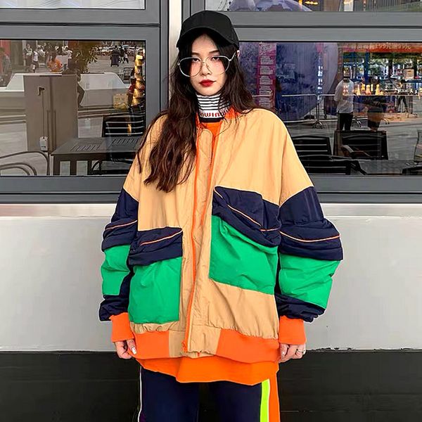 patchwork zipper casual jackets female o neck long sleeve hit color high street cotton coat for women fashion 2020, Black;brown
patchwork zipper casual jackets female o neck long sleeve hit color high street cotton coat for women fashion 2020, Black;brown