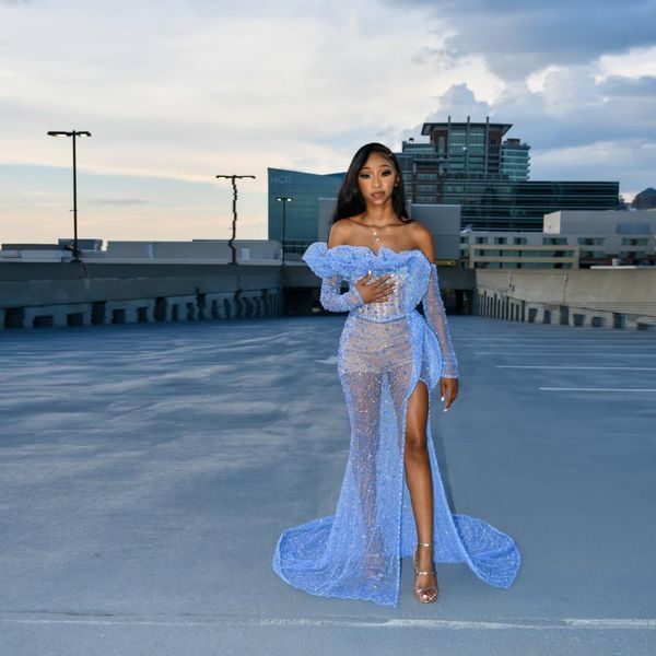 party dresses prom mermaid ruffles boat neck long sleeves split sequins shiny sweep train plus size women elegant gowns, White;black
party dresses prom mermaid ruffles boat neck long sleeves split sequins shiny sweep train plus size women elegant gowns, White;black