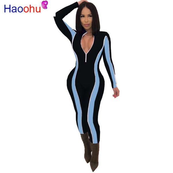 women's jumpsuits & rompers winter women spring color patchwork v-neck full sleeve outfits club night party sporty one piece, Black;white
women's jumpsuits & rompers winter women spring color patchwork v-neck full sleeve outfits club night party sporty one piece, Black;white
