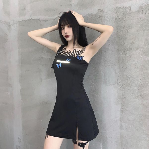punk streetwear reflective print bodycon mini dress women harajuku gothic spagehtti strips sleeveless dresses, Black;gray
punk streetwear reflective print bodycon mini dress women harajuku gothic spagehtti strips sleeveless dresses, Black;gray