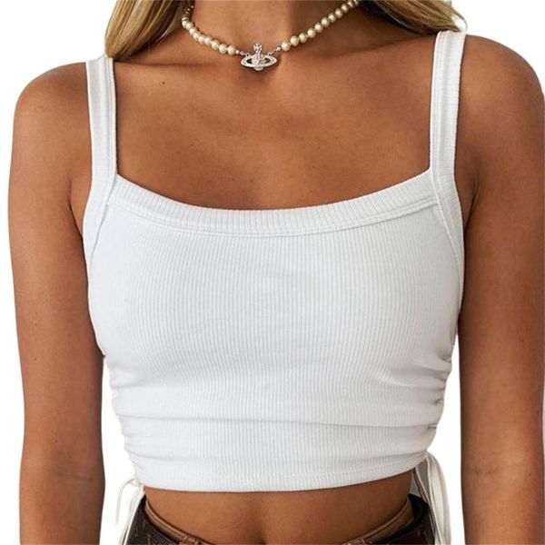 women's tanks & camis woman's crop 2021 solid color sling backless streetwear slim elastic with drawstring summer, White
women's tanks & camis woman's crop 2021 solid color sling backless streetwear slim elastic with drawstring summer, White