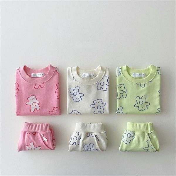 korean baby summer cute bear two pieces sets boys girls cartoon leisure cotton shirts pp shorts suits toddler, White
korean baby summer cute bear two pieces sets boys girls cartoon leisure cotton shirts pp shorts suits toddler, White