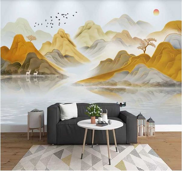 chinese style light luxury atmospheric landscape scenery golden landscape background wall custom 3d wallpaper
chinese style light luxury atmospheric landscape scenery golden landscape background wall custom 3d wallpaper