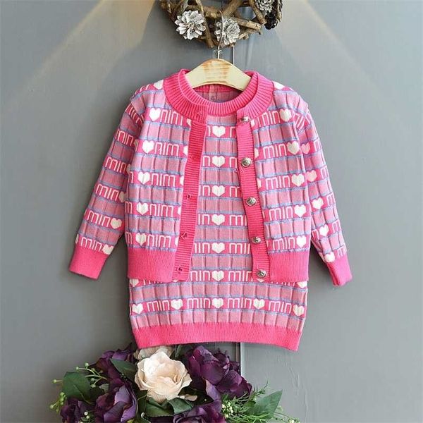 girls knitted cardigan vest dress two-piece suit toddler girl fall clothes winter baby kids sweaters 211201, Blue
girls knitted cardigan vest dress two-piece suit toddler girl fall clothes winter baby kids sweaters 211201, Blue