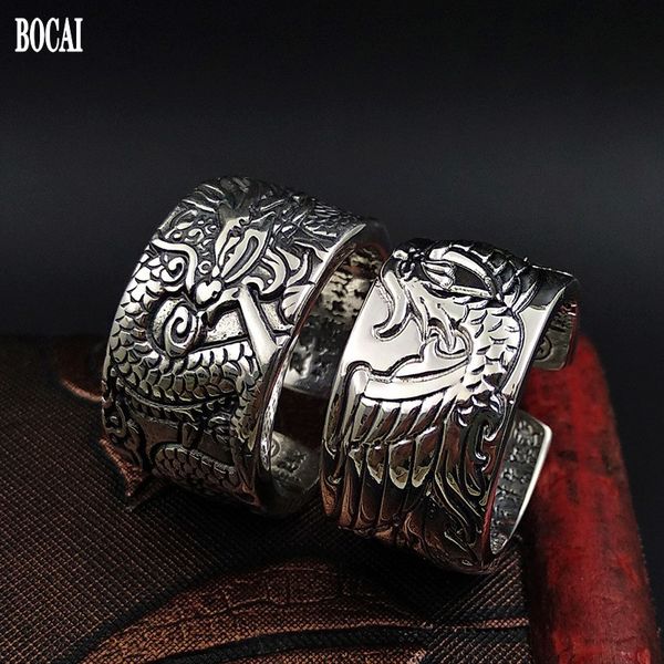 2021 new solid s999 pure jewelry vintage sier men women dragon and phoenix heart sutra open ring wqsg, Silver
2021 new solid s999 pure jewelry vintage sier men women dragon and phoenix heart sutra open ring wqsg, Silver
