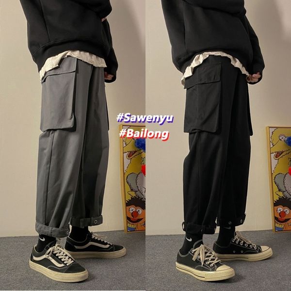 2021 new autumn cotton men's fashion retro multi-pocket casual pants men streetwear hip-hop straight trousers mens mtsm, Black
2021 new autumn cotton men's fashion retro multi-pocket casual pants men streetwear hip-hop straight trousers mens mtsm, Black