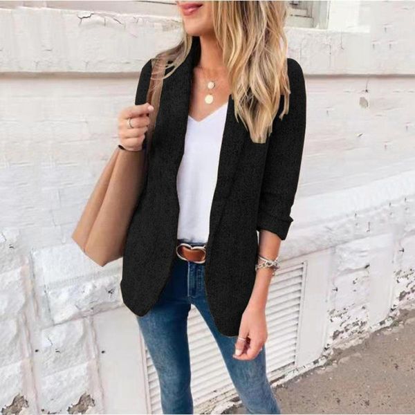 women's suits & blazers fashion korean casual spring autumn long female business suit 2022 outwear slim coats office ladies blazer work, White;black
women's suits & blazers fashion korean casual spring autumn long female business suit 2022 outwear slim coats office ladies blazer work, White;black