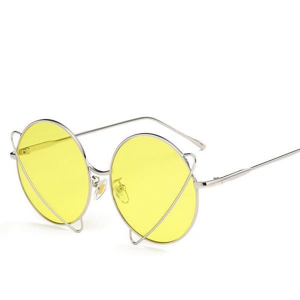 yellow round sunglasses festival glasses brand ladies pink women transparent girls party designer circle glasses vintage 2021 aiauo, White;black 
yellow round sunglasses festival glasses brand ladies pink women transparent girls party designer circle glasses vintage 2021 aiauo, White;black