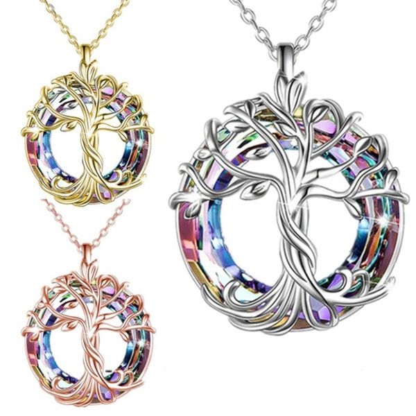 rose gold silver tree of life women necklace round rainbow crystal pendant birthday gift for girls friends mom
rose gold silver tree of life women necklace round rainbow crystal pendant birthday gift for girls friends mom