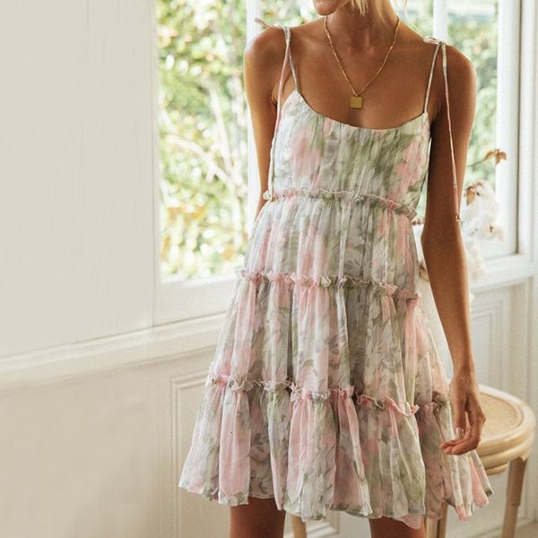 new women print spaghetti strap 2021 casual ruffle a-line backless high waist ladies elegant holiday beach mini gdiy, Black;gray
new women print spaghetti strap 2021 casual ruffle a-line backless high waist ladies elegant holiday beach mini gdiy, Black;gray
