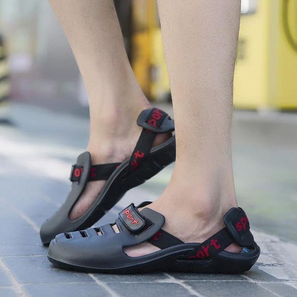 men new summer fashion random beach slippers comfort sandals male outdoor gat shoes, Black
men new summer fashion random beach slippers comfort sandals male outdoor gat shoes, Black