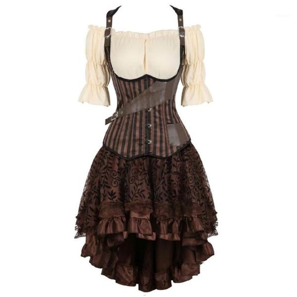 bustiers & corsets steampunk corset dress renaissance blouse gothic vintage faux leather floral lace skirt sets 3 piece cosplay costume, Black;white
bustiers & corsets steampunk corset dress renaissance blouse gothic vintage faux leather floral lace skirt sets 3 piece cosplay costume, Black;white