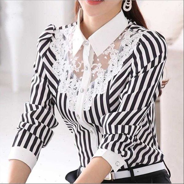 lace sheer mesh patchwork women shirt office white black striped oversized button down shirts ladies plus size c454
lace sheer mesh patchwork women shirt office white black striped oversized button down shirts ladies plus size c454