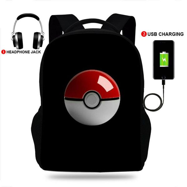 backpack boys&girls pokeball print school backpacks usb charge bags teenage travel bag
backpack boys&girls pokeball print school backpacks usb charge bags teenage travel bag