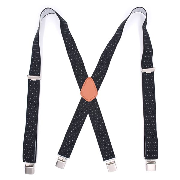 large size heavy duty suspenders for men with 4 strong clips x-back adjustable elastic vintage mens braces trousers pants straps, Black;white
large size heavy duty suspenders for men with 4 strong clips x-back adjustable elastic vintage mens braces trousers pants straps, Black;white