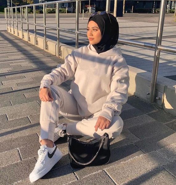 ethnic clothing muslim sportswear winter hooded sweater sweatshirt fleece solid color causal two piece set and pants modest islamic, Red
ethnic clothing muslim sportswear winter hooded sweater sweatshirt fleece solid color causal two piece set and pants modest islamic, Red