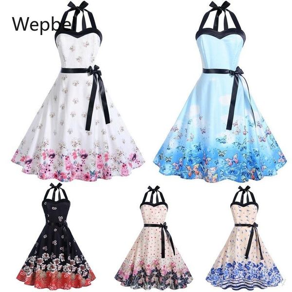 casual dresses wepbel women's hepburn halter dress high waist hugging bow floral printed a-line fashion plus size, Black;gray
casual dresses wepbel women's hepburn halter dress high waist hugging bow floral printed a-line fashion plus size, Black;gray