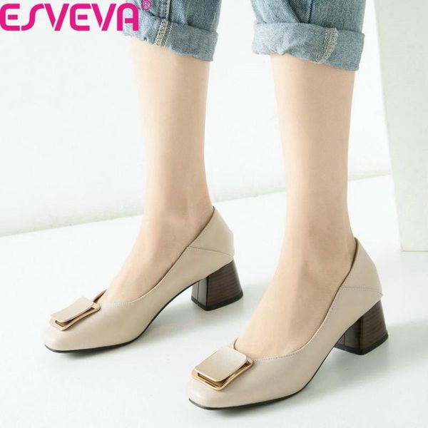 dress shoes esveva 2021 square toe heel shallow women single metal decoration pu leather all match ladies pumps big size 34-43, Black
dress shoes esveva 2021 square toe heel shallow women single metal decoration pu leather all match ladies pumps big size 34-43, Black
