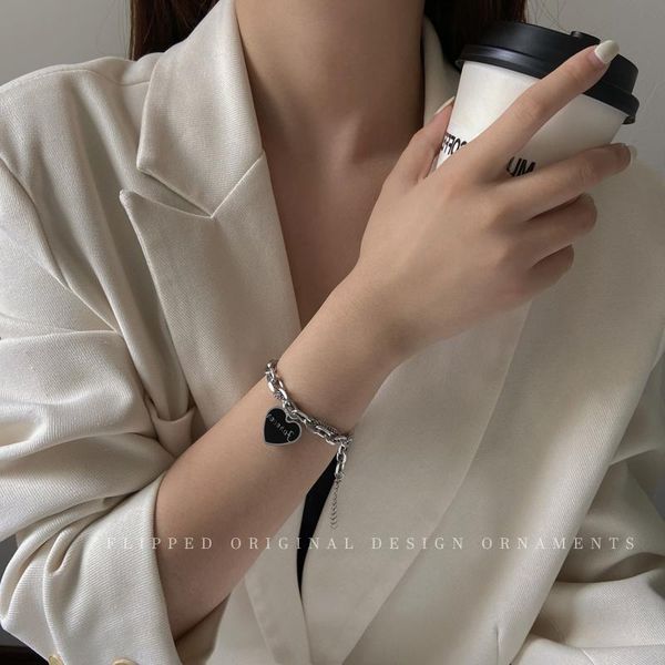link, chain korean black heart bracelets for women stainless steel 2021 hip hop jewelry cute pendant fashion punk charm bracelet
link, chain korean black heart bracelets for women stainless steel 2021 hip hop jewelry cute pendant fashion punk charm bracelet