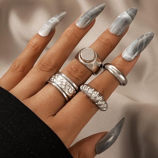 4pcs/sets trendy geoemtry ring sets for women men charms silver color alloy metal width ring jewelry, Golden;silver
4pcs/sets trendy geoemtry ring sets for women men charms silver color alloy metal width ring jewelry, Golden;silver